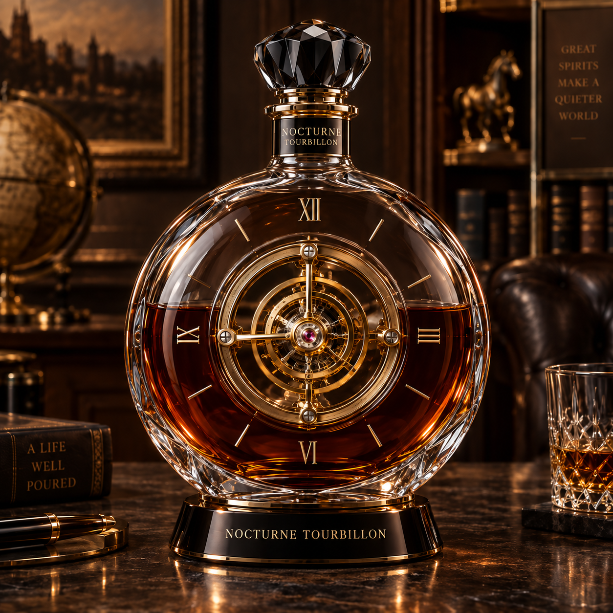 The Kaelvorny Nocturne Tourbillon — Horology-Inspired Luxury Decanter