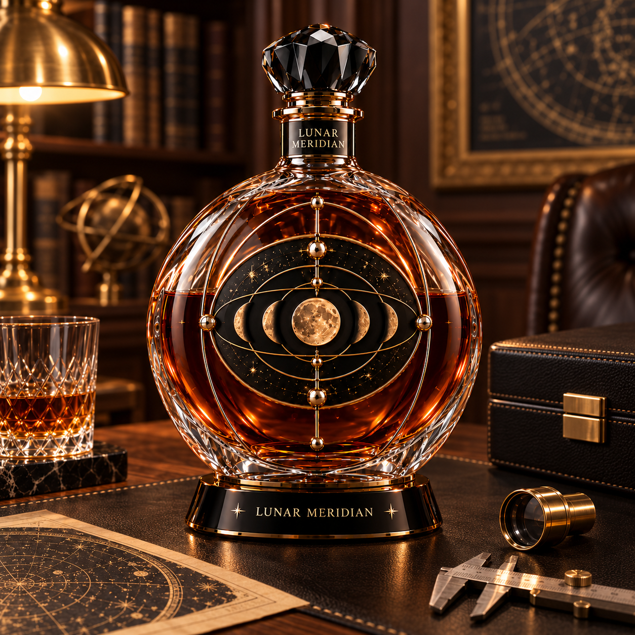 The Kaelvorny Lunar Meridian — Celestial Horology-Inspired Luxury Decanter