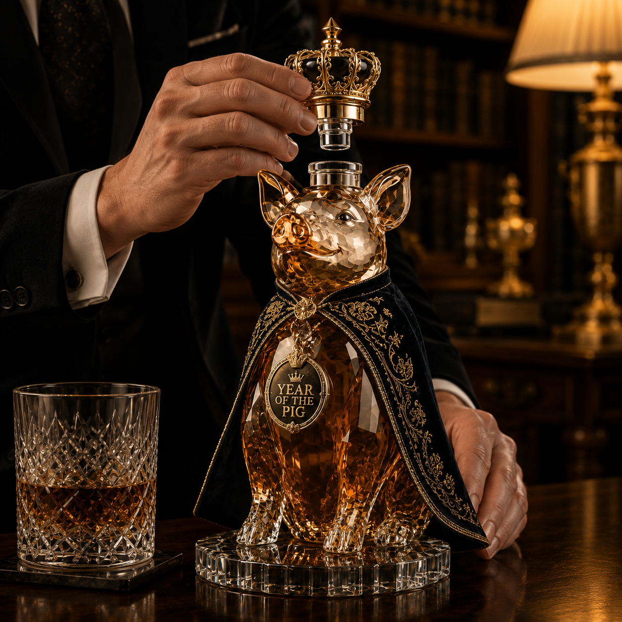 The Generous Benefactor™ — 🐖Year of the Pig Royal Collectible Whiskey Decanter