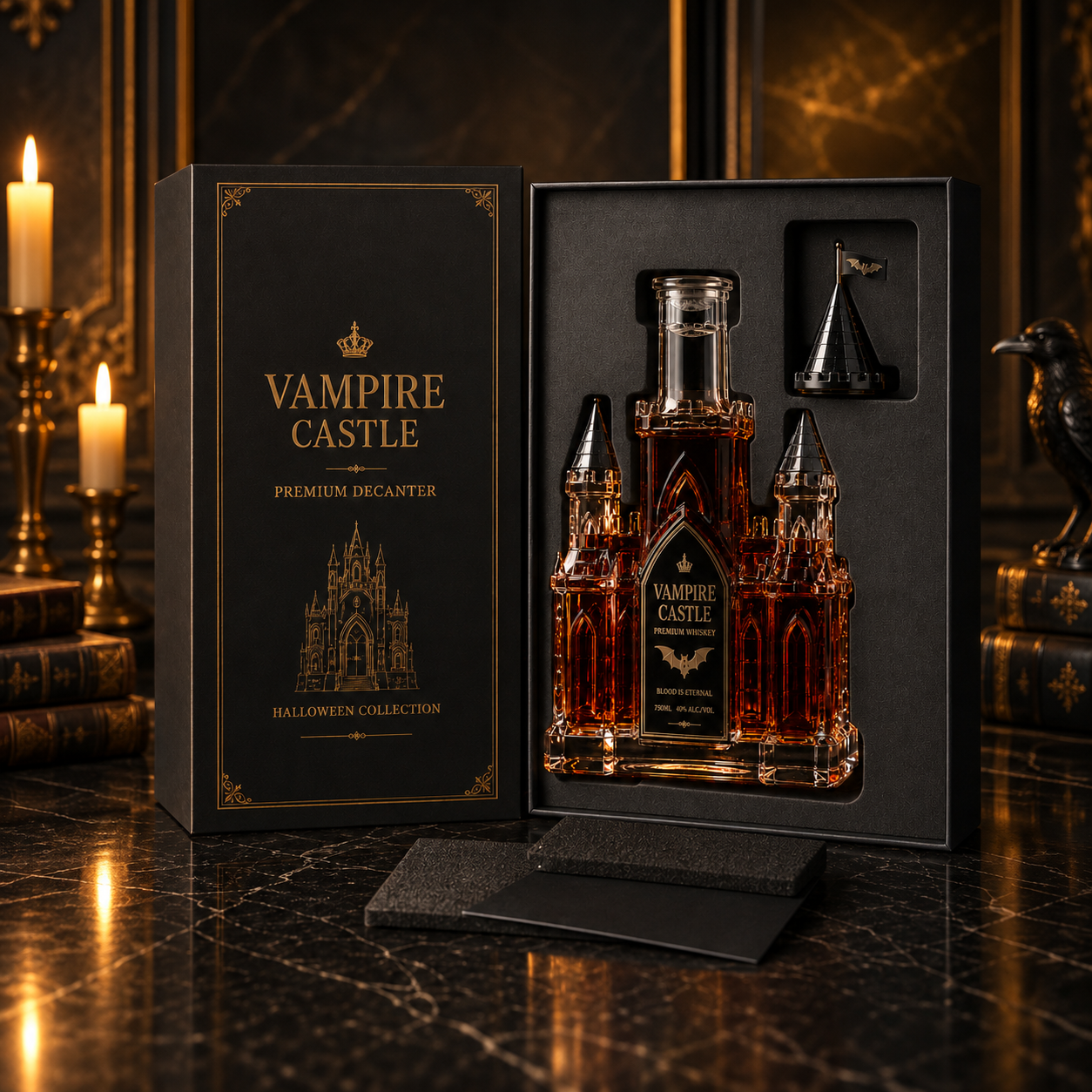 🎃Halloween Series – Castle Wine Bottle – A Distinctive Gift for the Home Bar