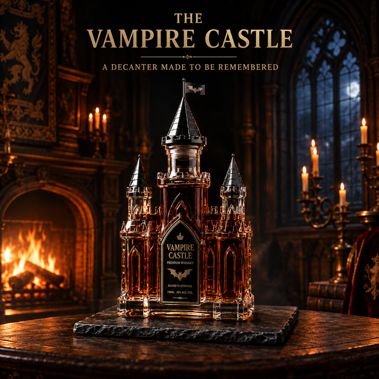 🎃Halloween Series – Castle Wine Bottle – A Distinctive Gift for the Home Bar