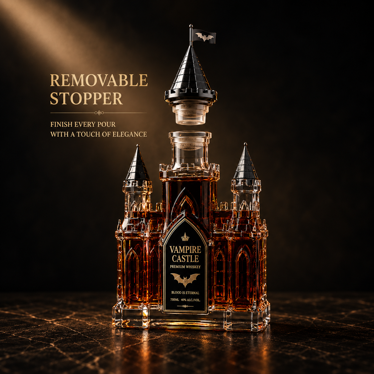 🎃Halloween Series – Castle Wine Bottle – A Distinctive Gift for the Home Bar