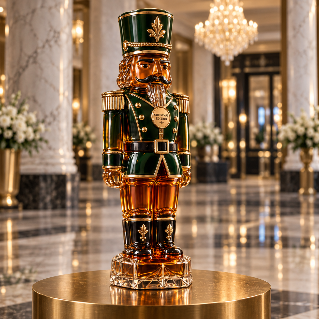 Royal Nutcracker Christmas Whiskey Decanter – Burgundy & Forest Green Collector Editions