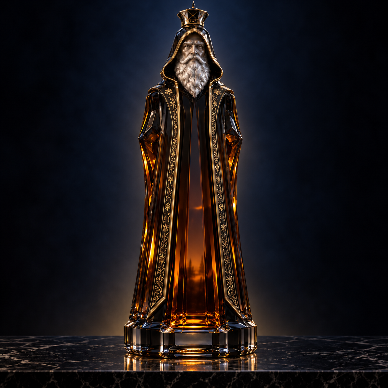 🎄Night Watcher Santa Whiskey Decanter❄️ – Smoky Crystal Christmas Collector’s Edition