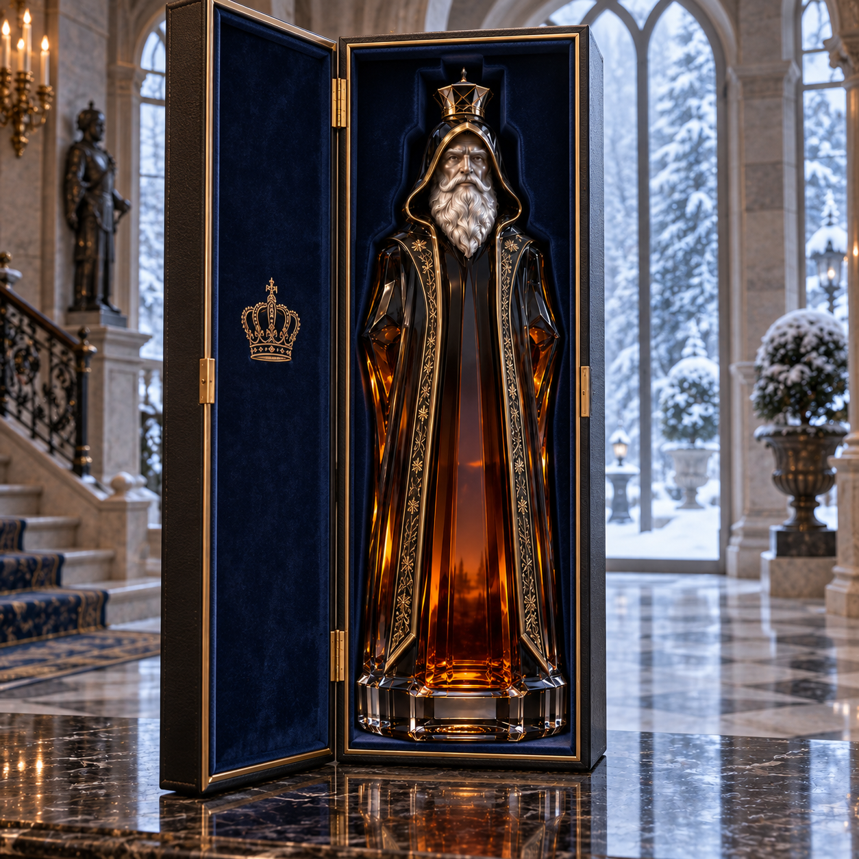 🎄Night Watcher Santa Whiskey Decanter❄️ – Smoky Crystal Christmas Collector’s Edition