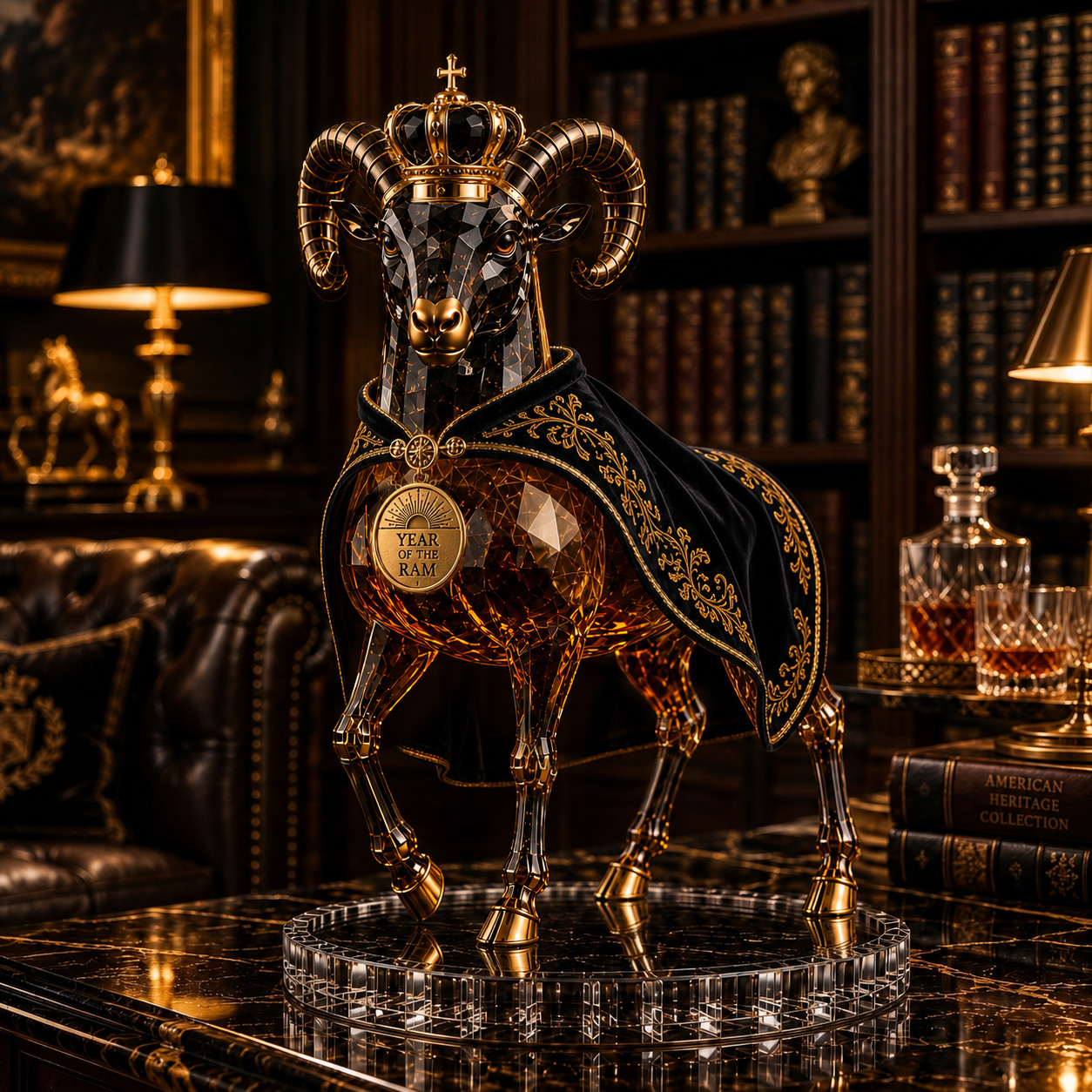 The Inspired Creator™ — 🐑Year of the Goat Royal Collectible Whiskey Decanter