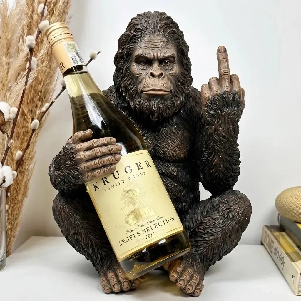 🦍 Bigfoot "Middle Finger" Wine Bottle Holder