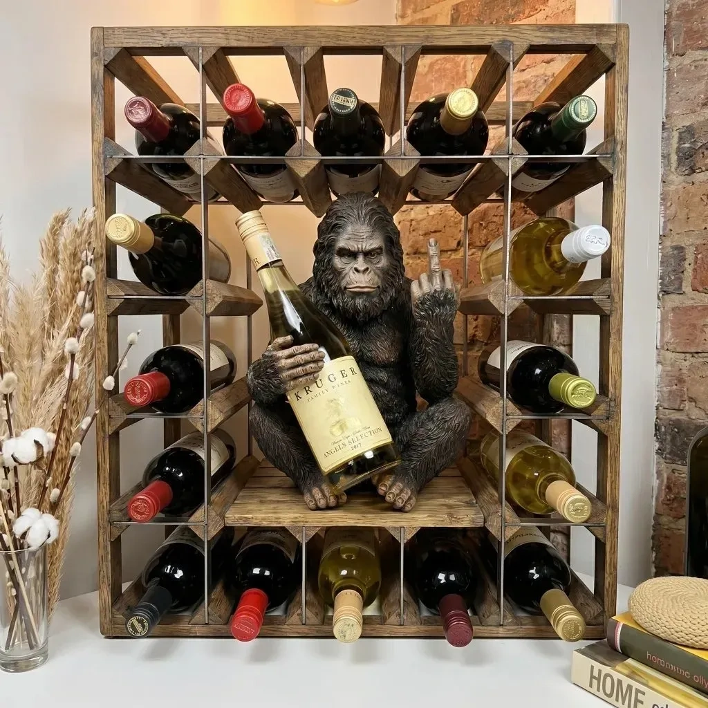 🦍 Bigfoot "Middle Finger" Wine Bottle Holder