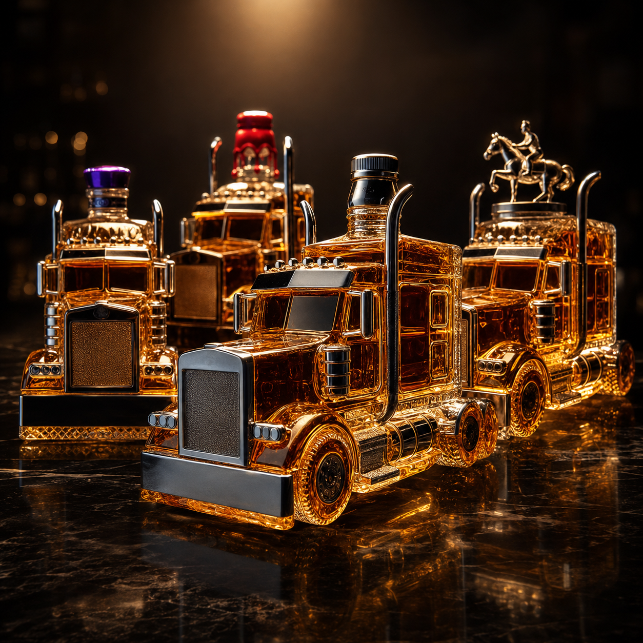 🔥 Last Day 49% OFF – Classic Truck Glass Wine Bottle | Vintage Bar Decor Gift