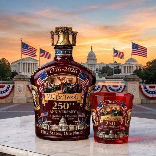 🇺🇸 BEST SELLER🔥1776–2026 250th Anniversary Whiskey Bottle & Glass Gift Set
