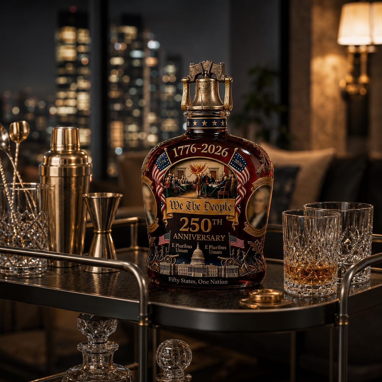 🇺🇸 BEST SELLER🔥1776–2026 250th Anniversary Whiskey Bottle & Glass Gift Set
