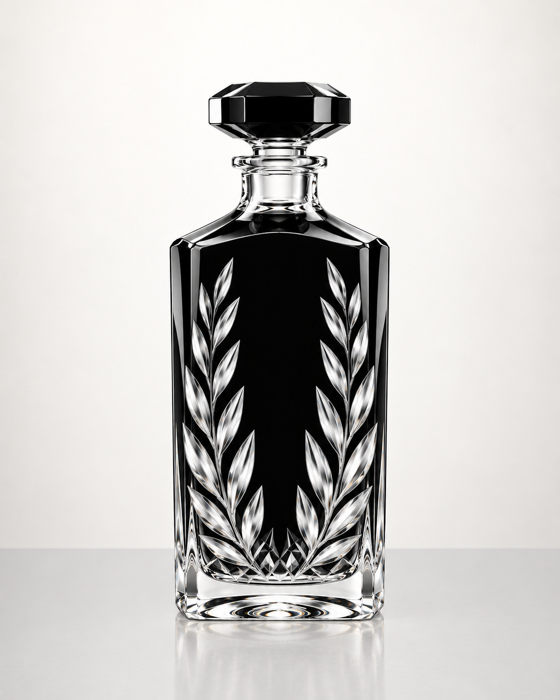 The Kaelvorny Midnight Laurel — Luxury Crystal Decanter