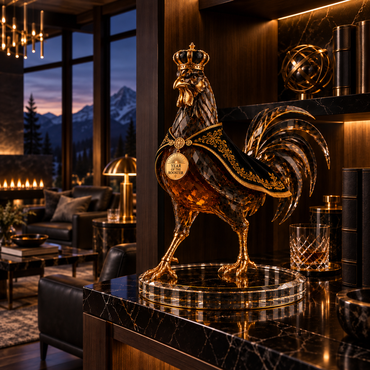 The Proud Standard-Bearer —🐔 Year of the Rooster Royal Collectible Whiskey Decanter