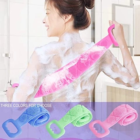 Silicone shower scrubber suitable for full-body cleansing