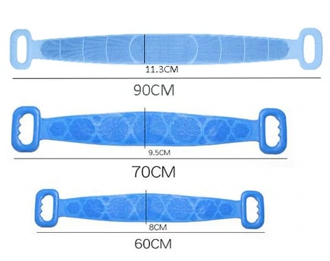 Silicone back scrubber size and color options