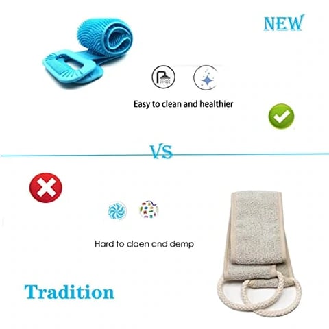 Reusable silicone bath scrubber material close-up
