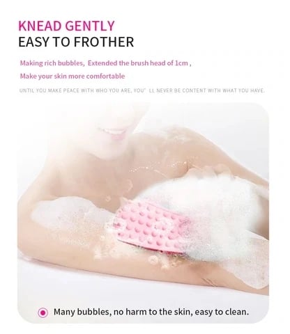 Double-sided silicone bath towel scrubber texture