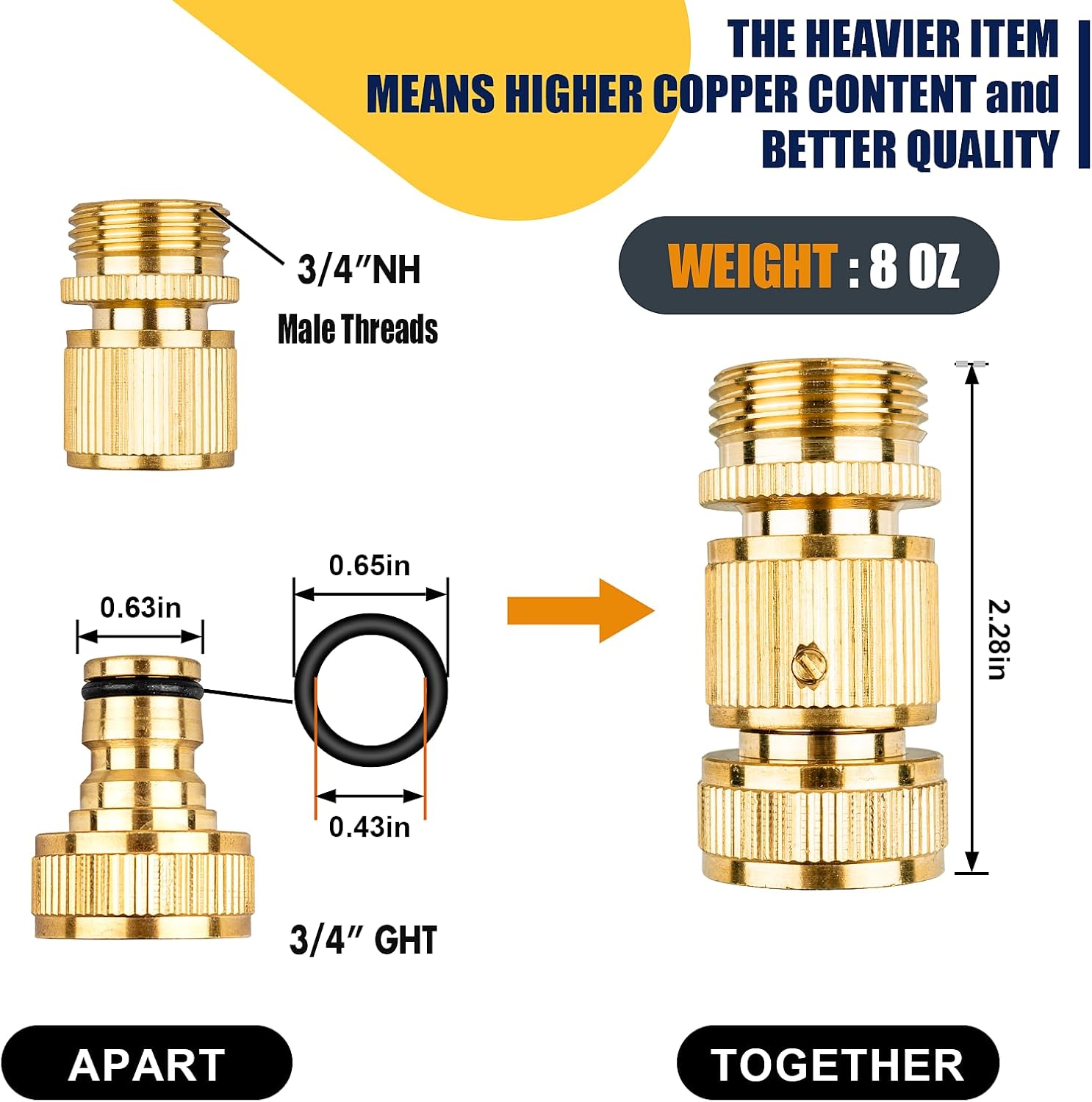 2PCS Garden Hose Quick Connect
