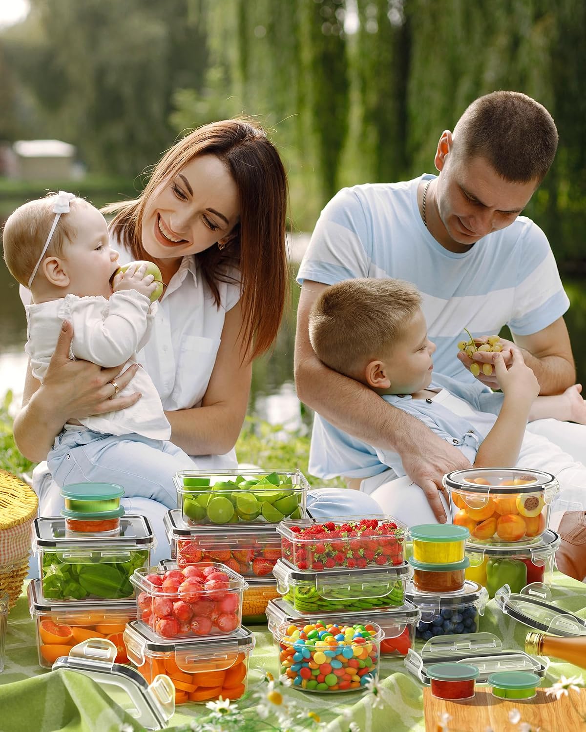 40 Piece Food Storage Containers with Lids, BPA-Free