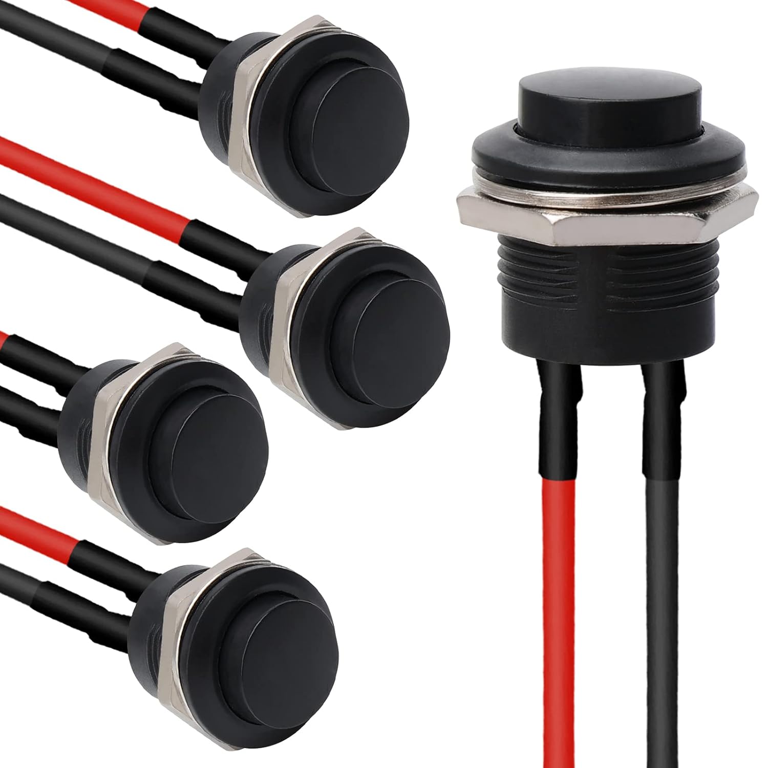 5PCS 16mm Round Momentary Push Button