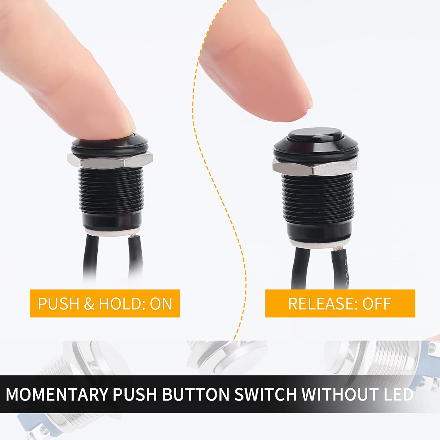 5pcs 12mm Momentary Push Button