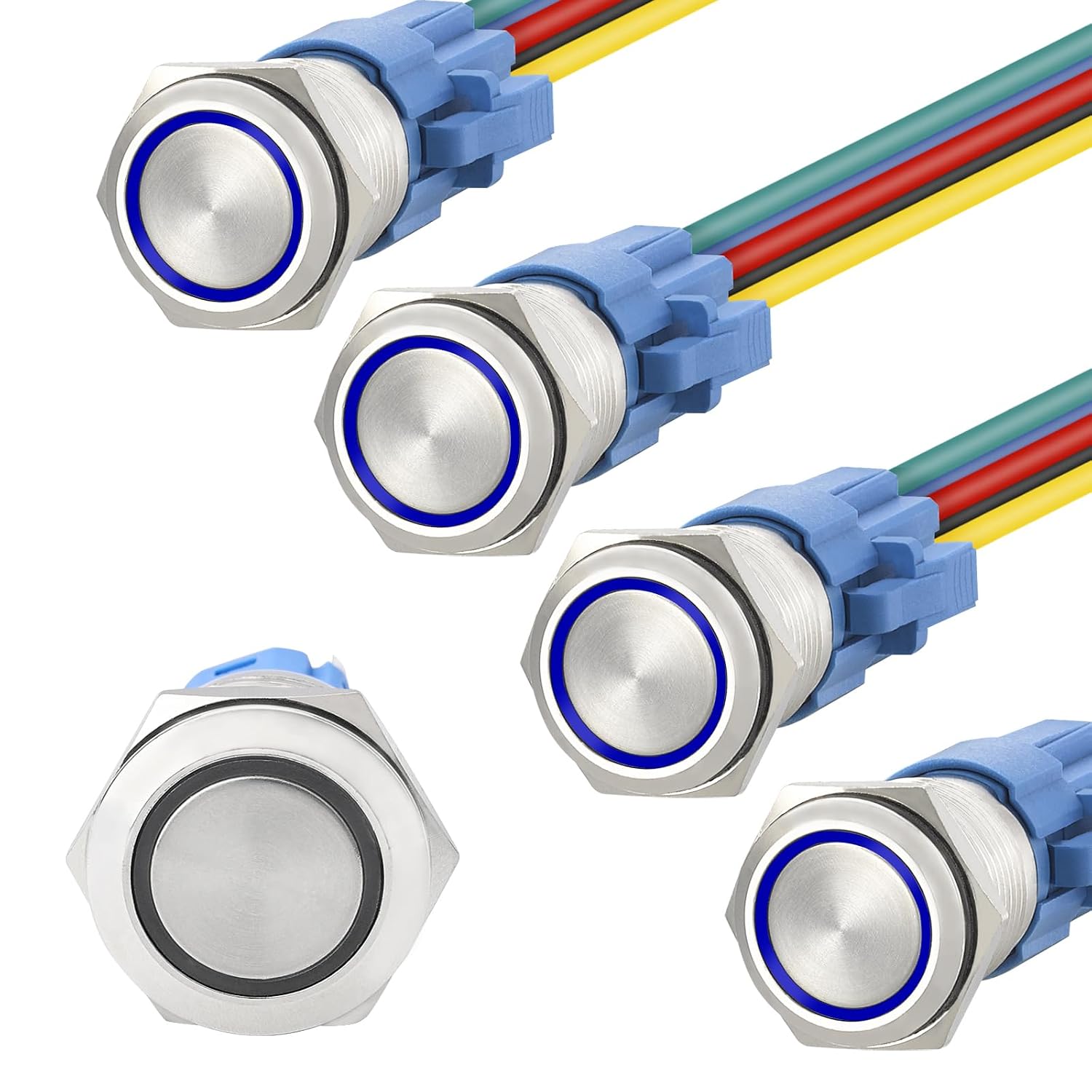 5pcs 19mm Momentary led Push Button
