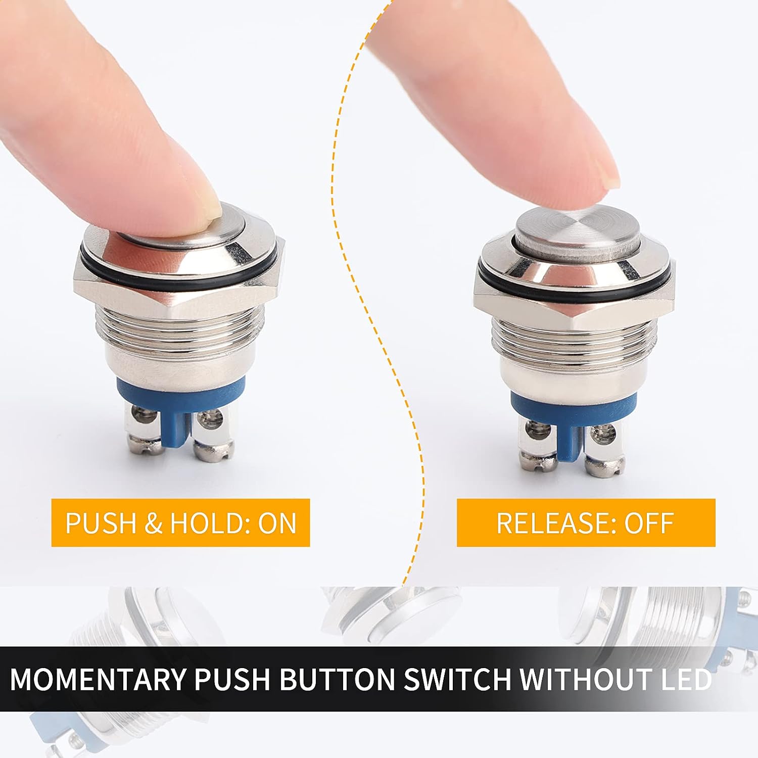 5pcs 16mm Momentary Push Button