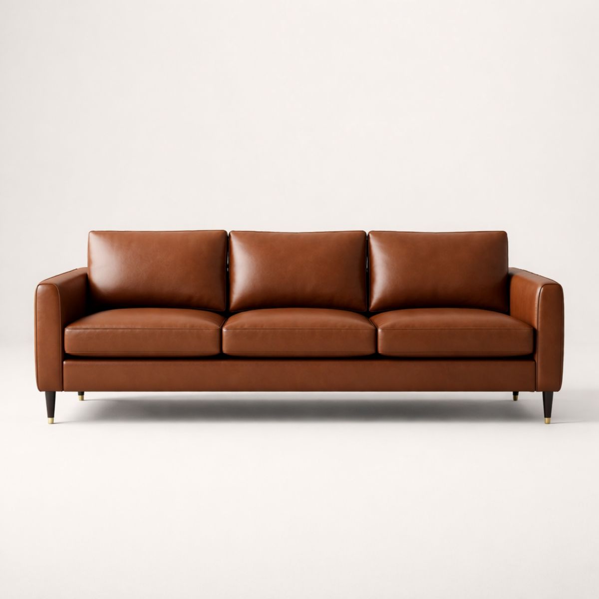 Leder Sofa 3-Sitzer Braun 210cm