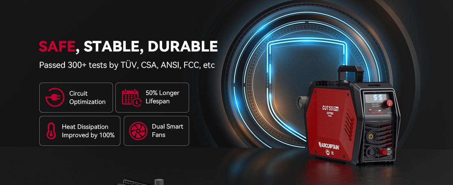 ARCCAPTAIN CUT55 Pro Plasma Cutter APP Control 55 Amp Non-Touch Pilot Arc 120V/240V Dual Voltage Large LED Display 2T/4T 3/4 Inch Cut DC Inverter IGBT High-Frequency Plasma Cutter for Stainless Steel Aluminum Iron Fabrication #Summervibes ARCCAPTAIN CUT55 Pro Plasma Cutter APP Control 55 Amp Non-Touch Pilot Arc 120V/240V Dual Voltage Large LED Display 2T/4T 3/4 Inch Cut DC Inverter IGBT High-Frequency Plasma Cutter for Stainless Steel Aluminum Iron Fabrication #Summervibes