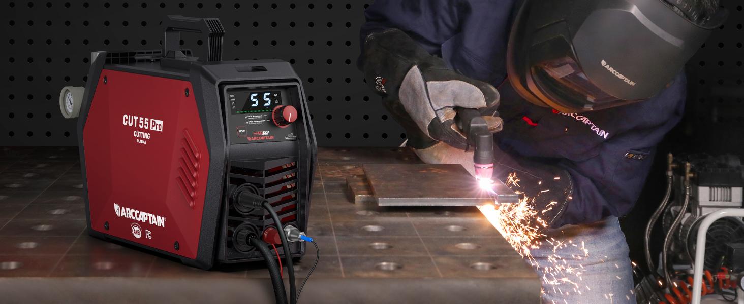 ARCCAPTAIN CUT55 Pro Plasma Cutter APP Control 55 Amp Non-Touch Pilot Arc 120V/240V Dual Voltage Large LED Display 2T/4T 3/4 Inch Cut DC Inverter IGBT High-Frequency Plasma Cutter for Stainless Steel Aluminum Iron Fabrication #Summervibes ARCCAPTAIN CUT55 Pro Plasma Cutter APP Control 55 Amp Non-Touch Pilot Arc 120V/240V Dual Voltage Large LED Display 2T/4T 3/4 Inch Cut DC Inverter IGBT High-Frequency Plasma Cutter for Stainless Steel Aluminum Iron Fabrication #Summervibes