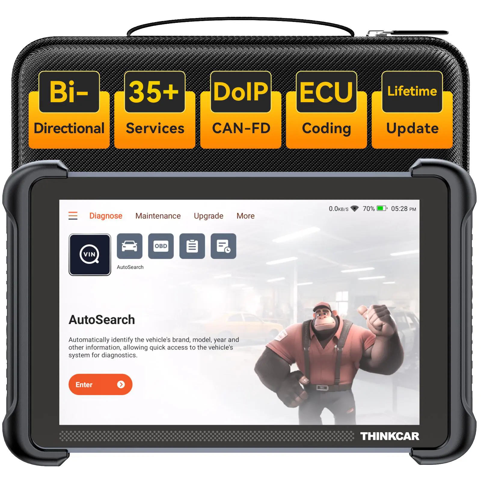 Escáner OBD2  689BT con codificación de ECU