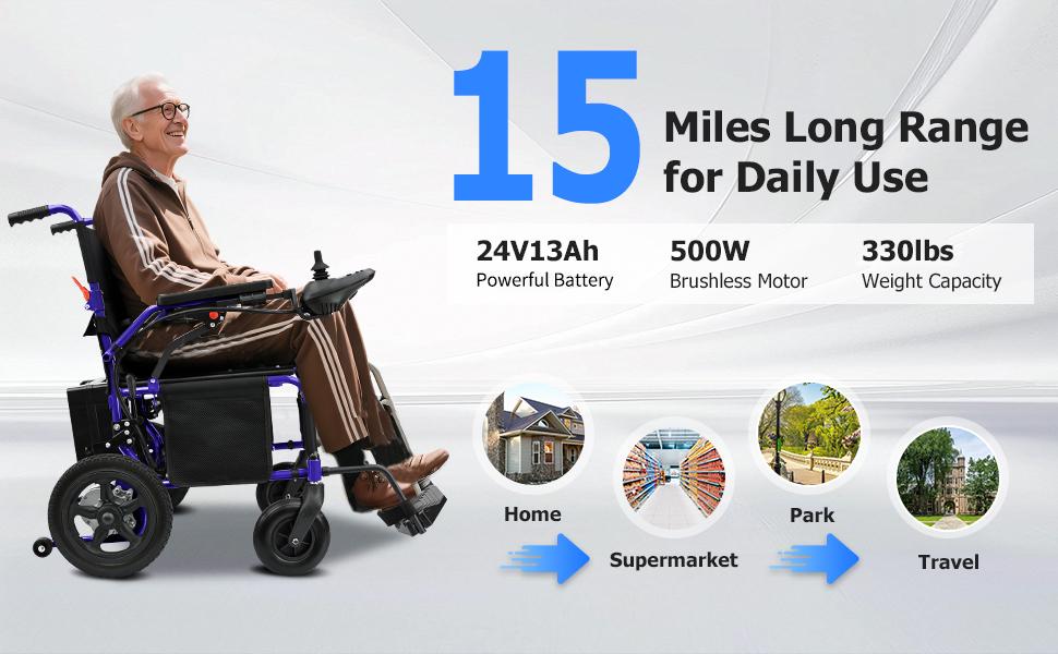 【Zygenair】 Electric Wheelchair for Adults Lightweight Foldable Power Wheelchair with 500W Dual Motors 15 Miles Range All Terrain Wheels 330 lbs Capacity Enhanced Safety Features Durable Shock Absorbing Posture Aid 【Zygenair】 Electric Wheelchair for Adults Lightweight Foldable Power Wheelchair with 500W Dual Motors 15 Miles Range All Terrain Wheels 330 lbs Capacity Enhanced Safety Features Durable Shock Absorbing Posture Aid