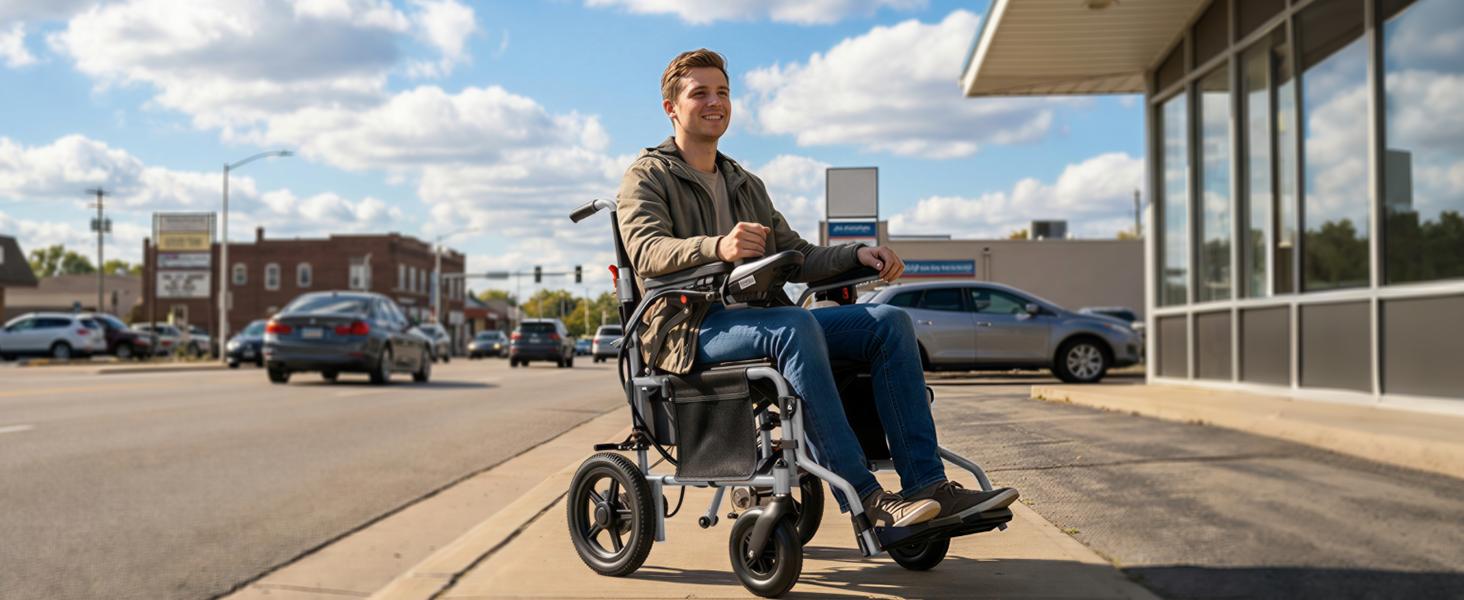 【Zygenair】 Electric Wheelchair for Adults Lightweight Foldable Power Wheelchair with 500W Dual Motors 15 Miles Range All Terrain Wheels 330 lbs Capacity Enhanced Safety Features Durable Shock Absorbing Posture Aid