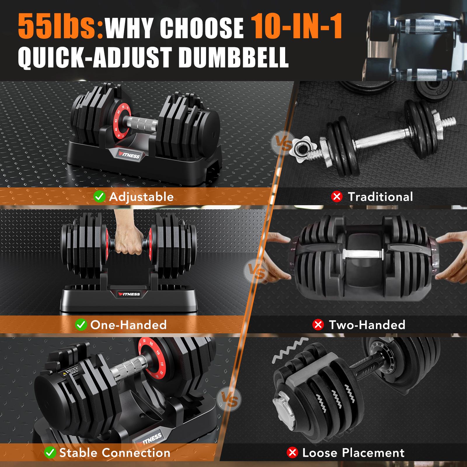 Bearbro 55lb/80lb Adjustable Dumbbells, 1-Sec Adjustable Weights Dumbbells , 5 in 1 Free Dumbbell with Anti-Slip Texture Handle, Weight Set For Home Gym Suit both Men and Women,dealsforyoudays Bearbro 55lb/80lb Adjustable Dumbbells, 1-Sec Adjustable Weights Dumbbells , 5 in 1 Free Dumbbell with Anti-Slip Texture Handle, Weight Set For Home Gym Suit both Men and Women,dealsforyoudays