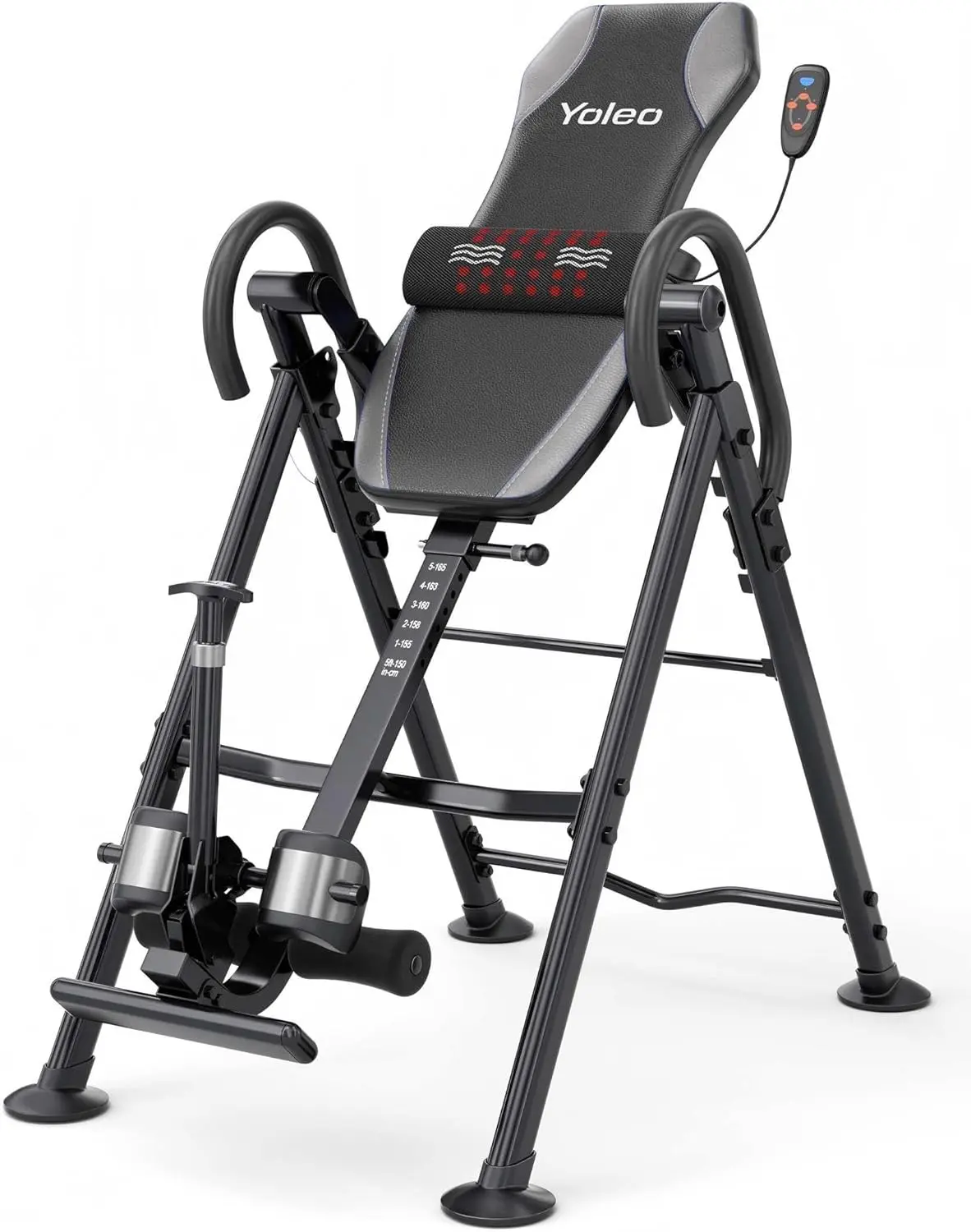 #SummerVibes Mesa de Inversión para el Alivio del Dolor de Espalda y Ciática Cervical — Capacidad de Peso de 300 lbs, con Soporte Lumbar y Cómodos Sujetadores de Tobillo — Máquina Estiradora de Espalda de Fácil Montaje