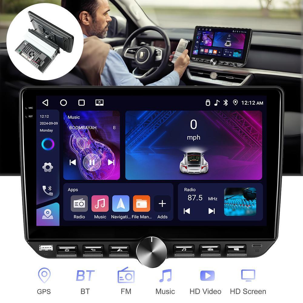 10.1" Android 15 Car Stereo MP5 Player, 4GB+64GB, Wireless CarPlay & Android Auto, FM/RDS, 6 RCA Output