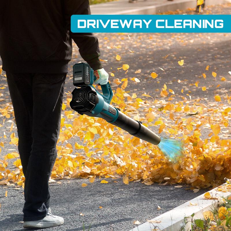【FathersDay Gift】SEESII  Leaf Blower Cordless Electric Leaf Blower/Snow Blower  780CFM/440MPH Brushless Motor 2x4000mAh Batteries Handheld Snow Blower Variable Speed Control Turbo Button Electric Blower for Lawn Care Debris Dust Removal Outdoorfun