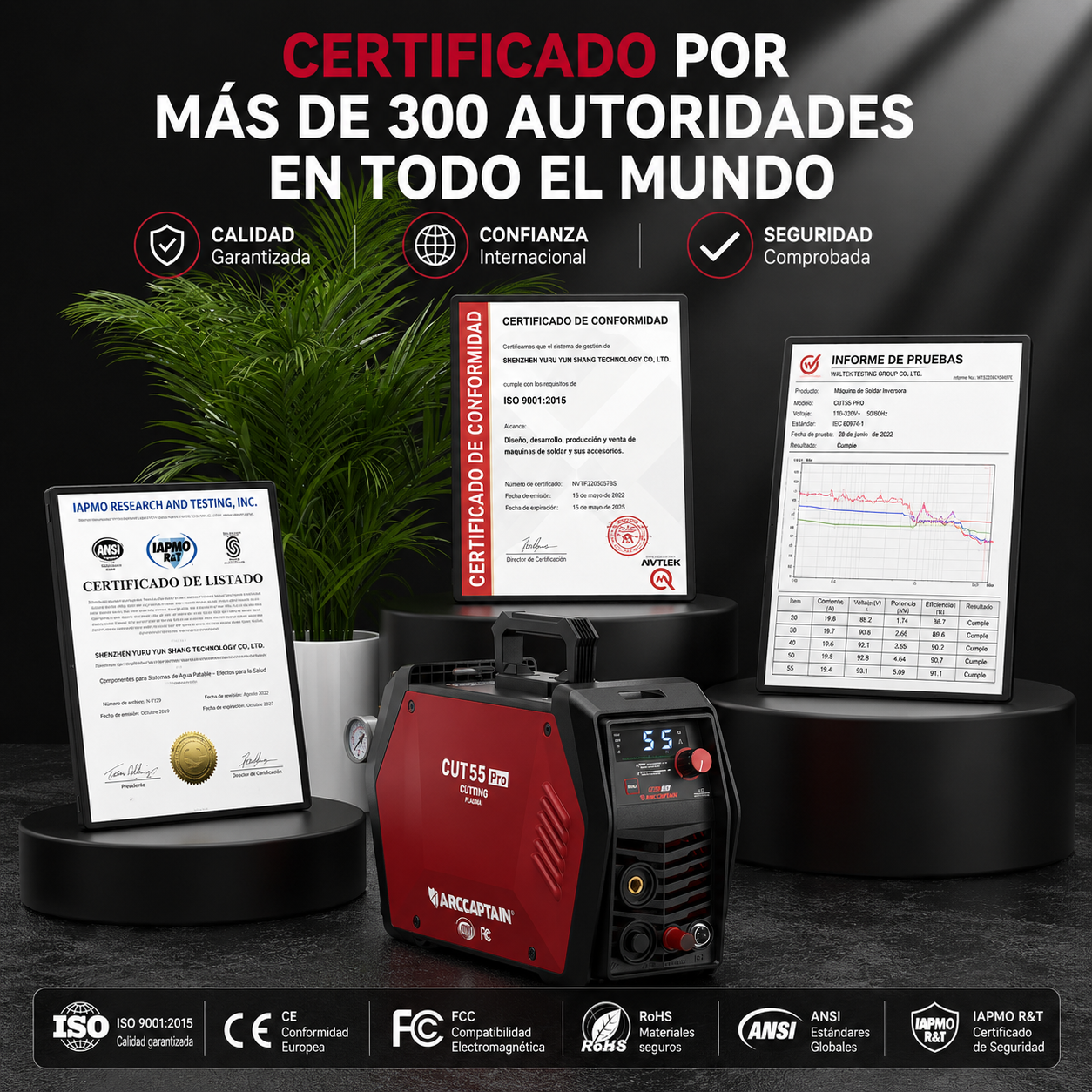 Cortadora de plasma con control por APP, 55 amperios, arco piloto sin contacto, doble voltaje 120V/240V, gran pantalla LED, modos 2T/4T, capacidad de corte de 3/4 de pulgada; cortadora de plasma de alta frecuencia con tecnología Inverter DC e IGBT, ideal 