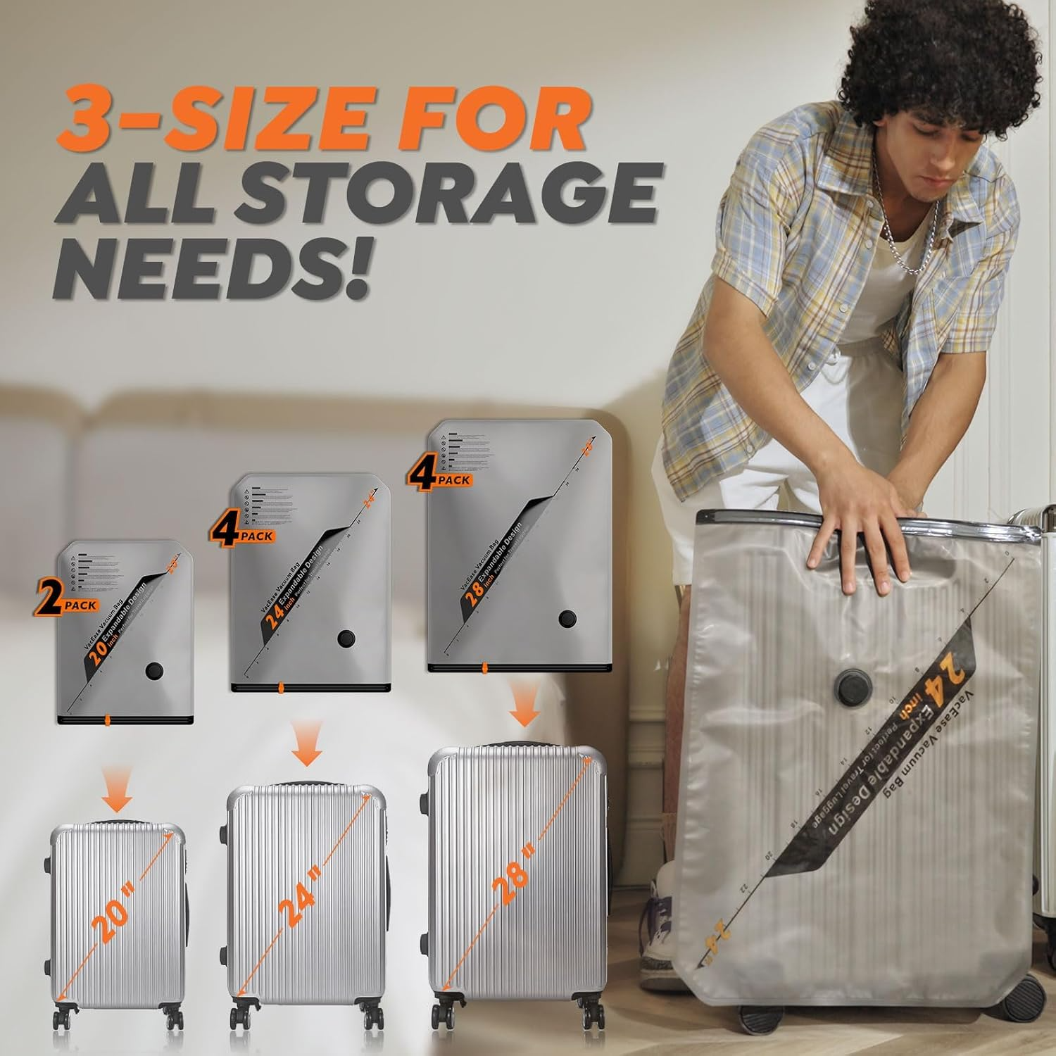 Juego de 10 bolsas de almacenamiento inalámbricas recargables para viaje, paquete de 10 bolsas portátiles para ahorrar espacio para viajes y hogar, sellado de compresión al aspiradora para ropa