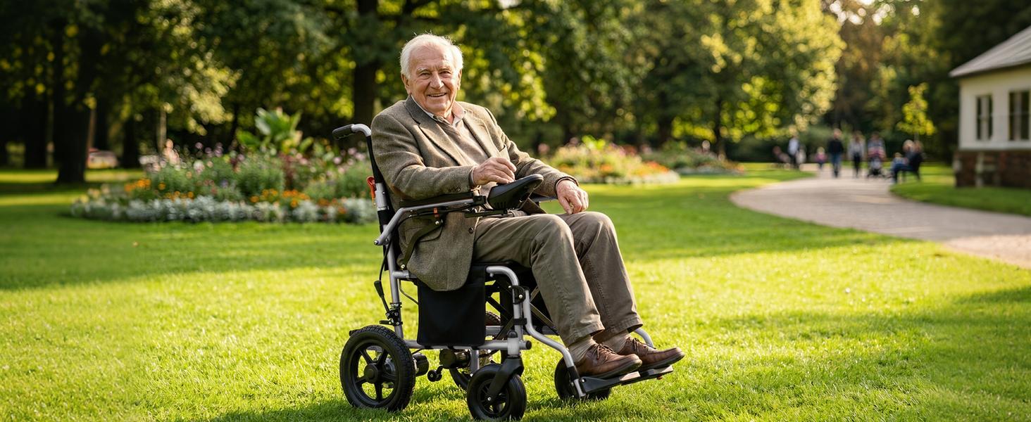 【Zygenair】 Electric Wheelchair for Adults Lightweight Foldable Power Wheelchair with 500W Dual Motors 15 Miles Range All Terrain Wheels 330 lbs Capacity Enhanced Safety Features Durable Shock Absorbing Posture Aid