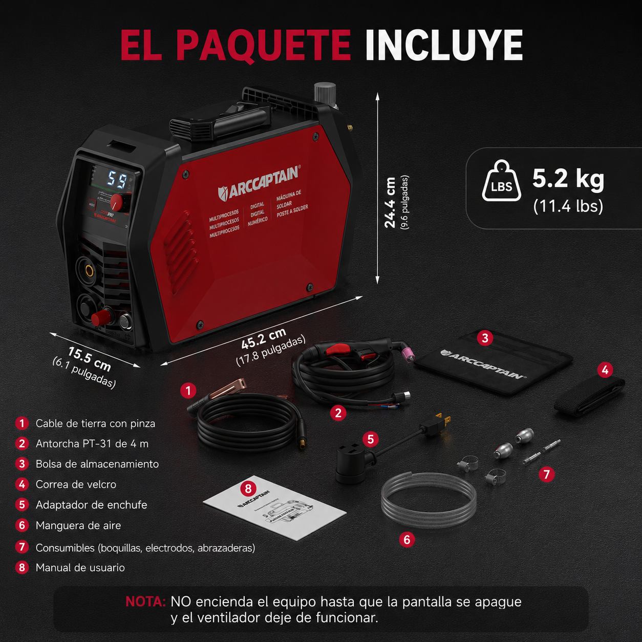 Cortadora de plasma con control por APP, 55 amperios, arco piloto sin contacto, doble voltaje 120V/240V, gran pantalla LED, modos 2T/4T, capacidad de corte de 3/4 de pulgada; cortadora de plasma de alta frecuencia con tecnología Inverter DC e IGBT, ideal 