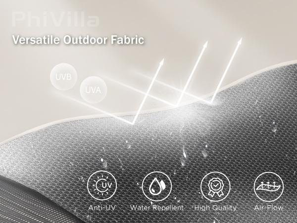 [Summer Vibes] PHI VILLA 15ft Extra Large Double-Sided Patio Umbrella with Base & LED Lights - Large Steel Frame, UV Protection, Metal Base Included, Useful Crank