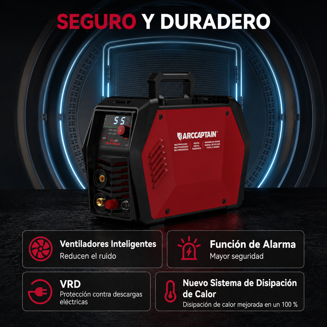 Cortadora de plasma con control por APP, 55 amperios, arco piloto sin contacto, doble voltaje 120V/240V, gran pantalla LED, modos 2T/4T, capacidad de corte de 3/4 de pulgada; cortadora de plasma de alta frecuencia con tecnología Inverter DC e IGBT, ideal 