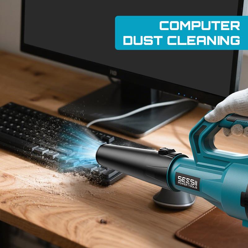 【FathersDay Gift】SEESII  Leaf Blower Cordless Electric Leaf Blower/Snow Blower  780CFM/440MPH Brushless Motor 2x4000mAh Batteries Handheld Snow Blower Variable Speed Control Turbo Button Electric Blower for Lawn Care Debris Dust Removal Outdoorfun