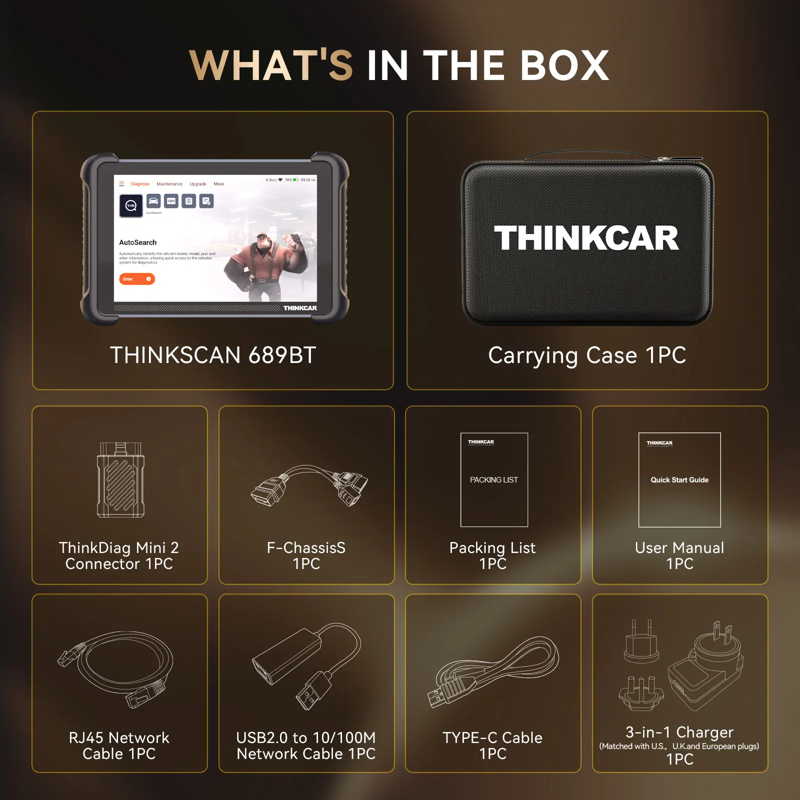 Escáner OBD2  689BT con codificación de ECU