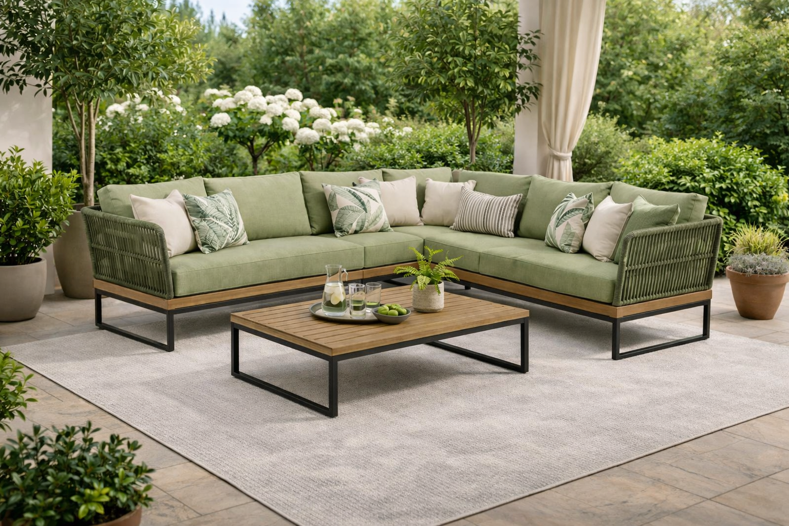 Esstisch Set Beige Braun Modern 6 Stuehle Metall Basis