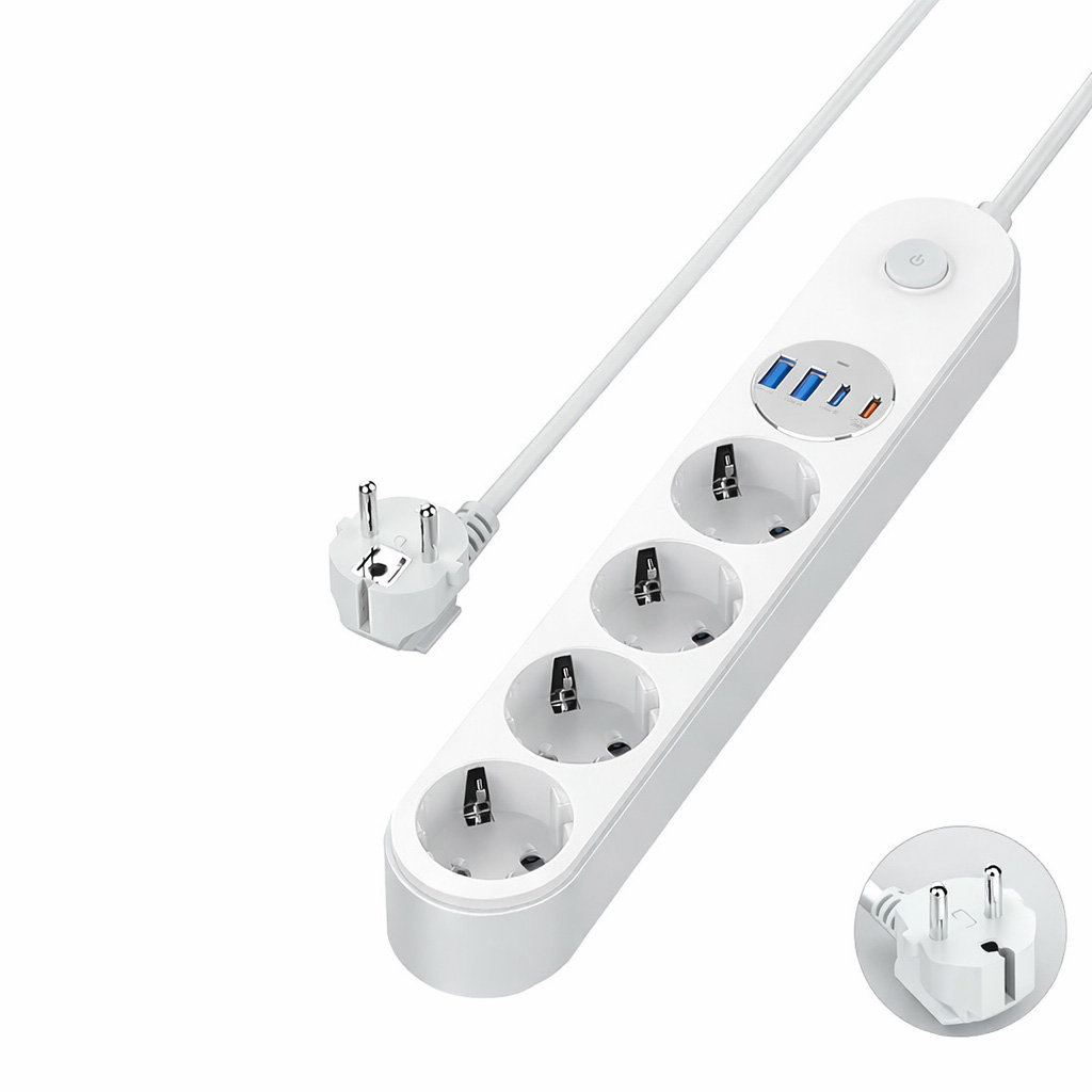 Schuko Mehrfachsteckdose mit USB