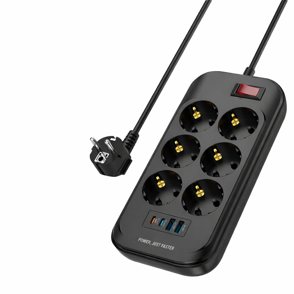 Schuko Mehrfachsteckdose mit USB