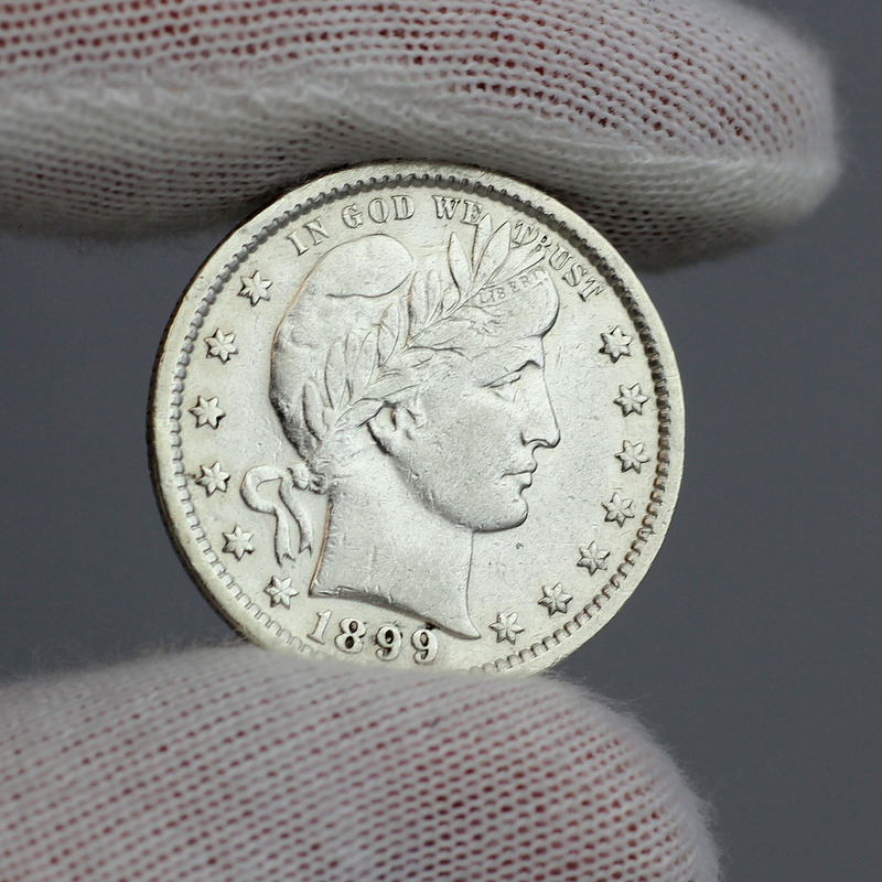 【 Estate-Sourced Coin 】1899 Silver Barber Quarter