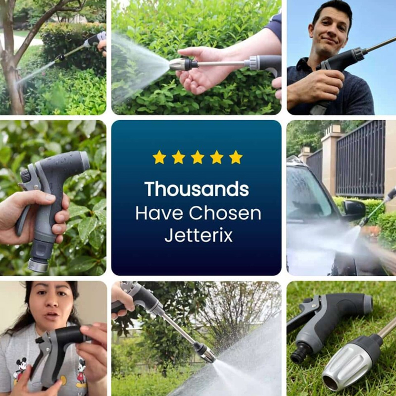AMERICA'S #1 RATED PRESSURE NOZZLE - Turn Any Hose Into a High-Pressure Water Jet，Save Time, Save Money, and Still Get a Spotless Clean